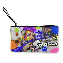 NOISYDESIGNS/милый детский женский кошелек с мультипликационным принтом, сумочка для монет и денег, милый маленький кошелек Splatoon, 2 кармана на молнии с принтом, сумочка для монет