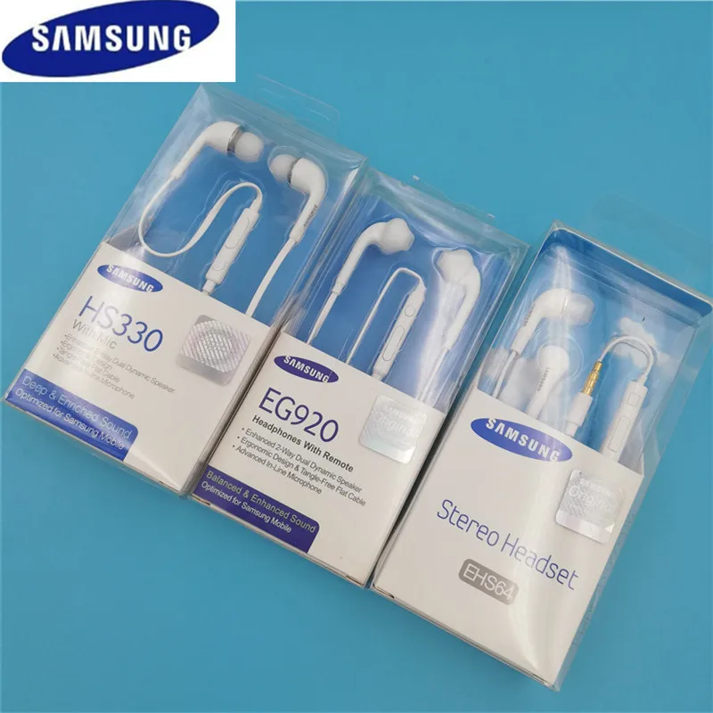 Оригинальные наушники Samsung EG920 диаметром 3 5 мм гарнитура с микрофоном для Galaxy EHS64