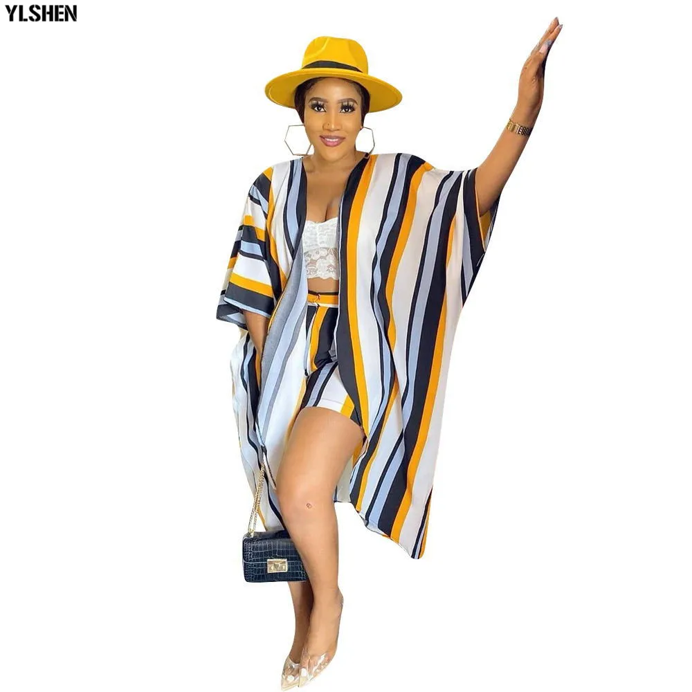 2 Piece Set African Clothes Dashiki Print African Dresses for Women Bazin Riche Long Sleeve Tops Jackets + Pants Shorts Suits Clothing 07