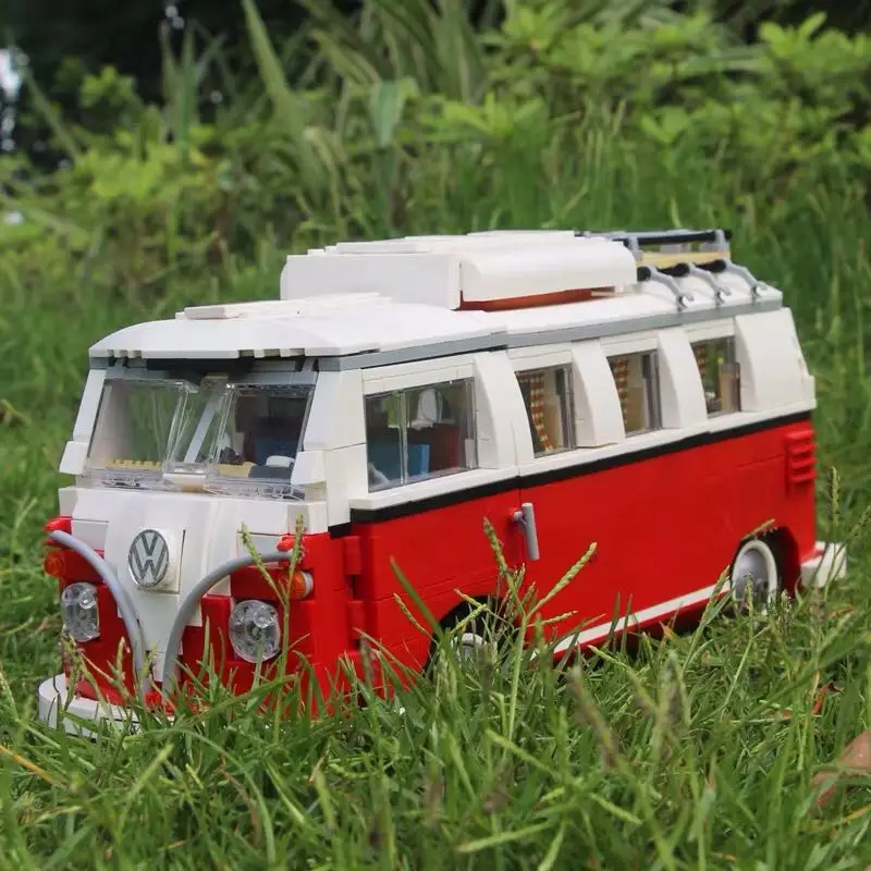 Цена В наличии 21001 T1 Camper Van классическая модель автобуса 1342 шт. серия Creator строительные блоки игрушки совместимы с 10220