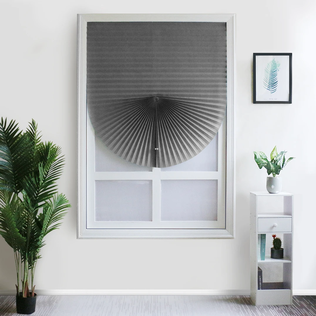 Easy To Install Light Filtering Pleated Paper Shades For Window