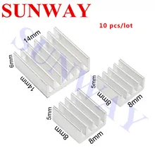 10 шт./лот Raspberry Pi 3 радиатор алюминиевый радиатор радиаторы для Raspberry Pi 3 Model B 3B Plus