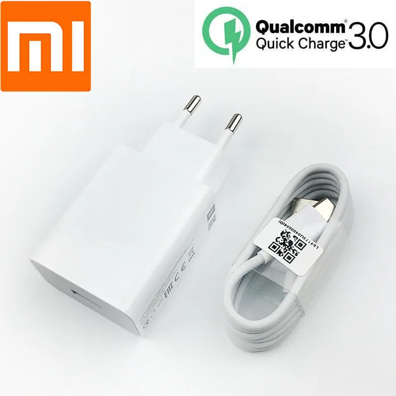 Xiao mi 9 se быстрое зарядное устройство QC 3,0 18 Вт Быстрое зарядное устройство адаптер для mi 9 t 8 6 mi x 2 2 s 3 redmi note 7 usb 3,1 кабель