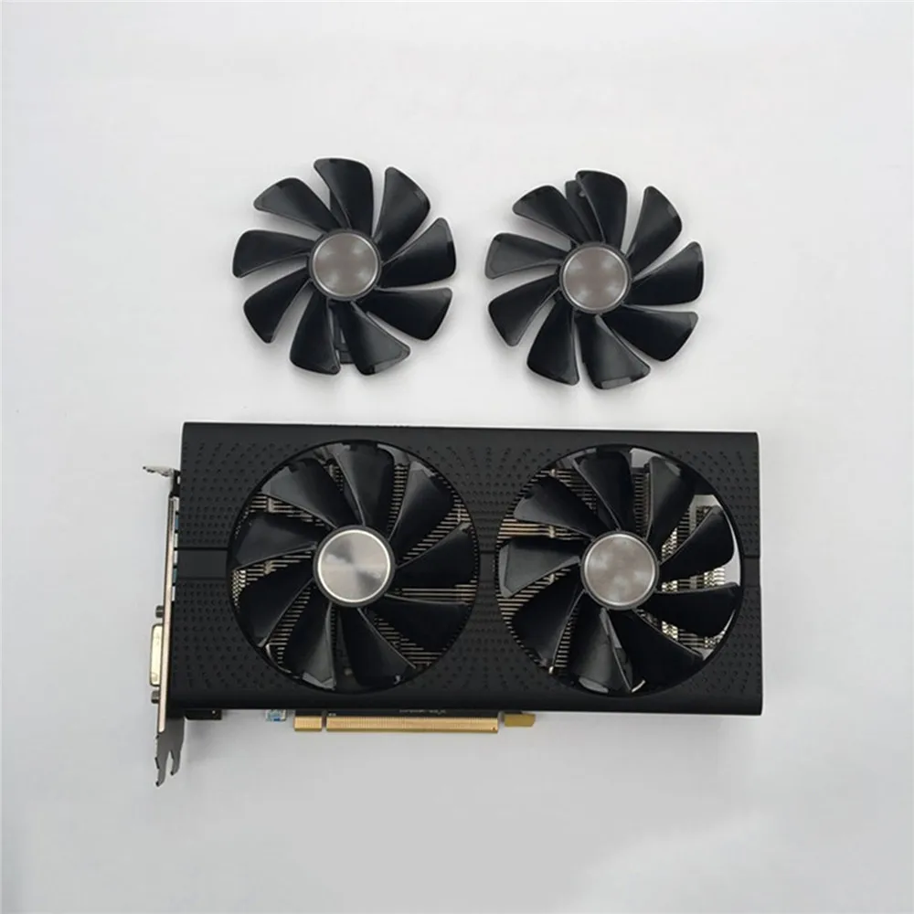 Сапфировый охлаждающий вентилятор Замена для RX470 RX480 RX570 RX580 RX590 Вентиляторы