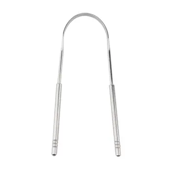 

Stainless Steel Useful Tongue Scraper Cleaner Fresh Breath Cleaning Coated Tongue Oral Hygiene Care Tools