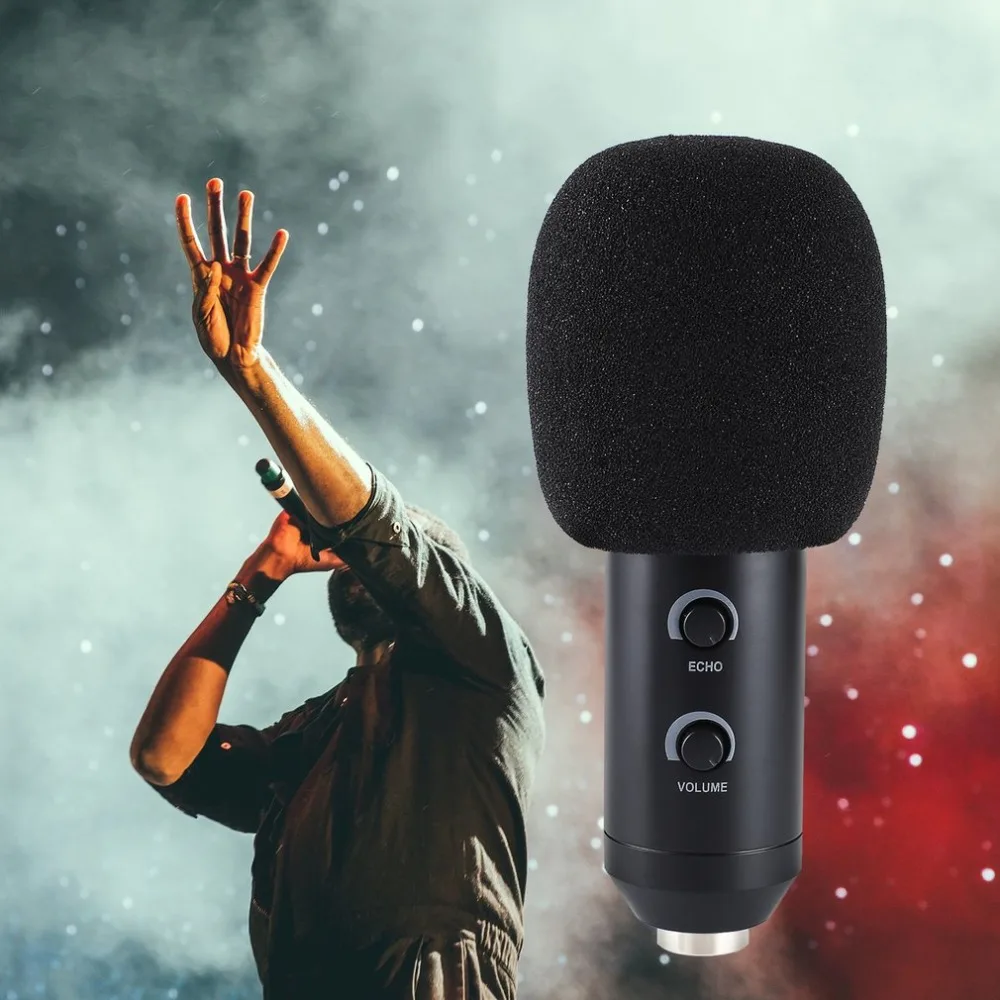 Generic Anti Vent en mousse pour microphone type boule en Noir à prix pas  cher