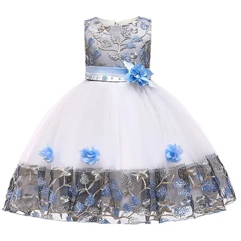 

2020 Summer Flower Dress Costume Kids Dresses For Girls Clothing Toddler Girl Vestido Princess Dress Party Wedding Dress L5045