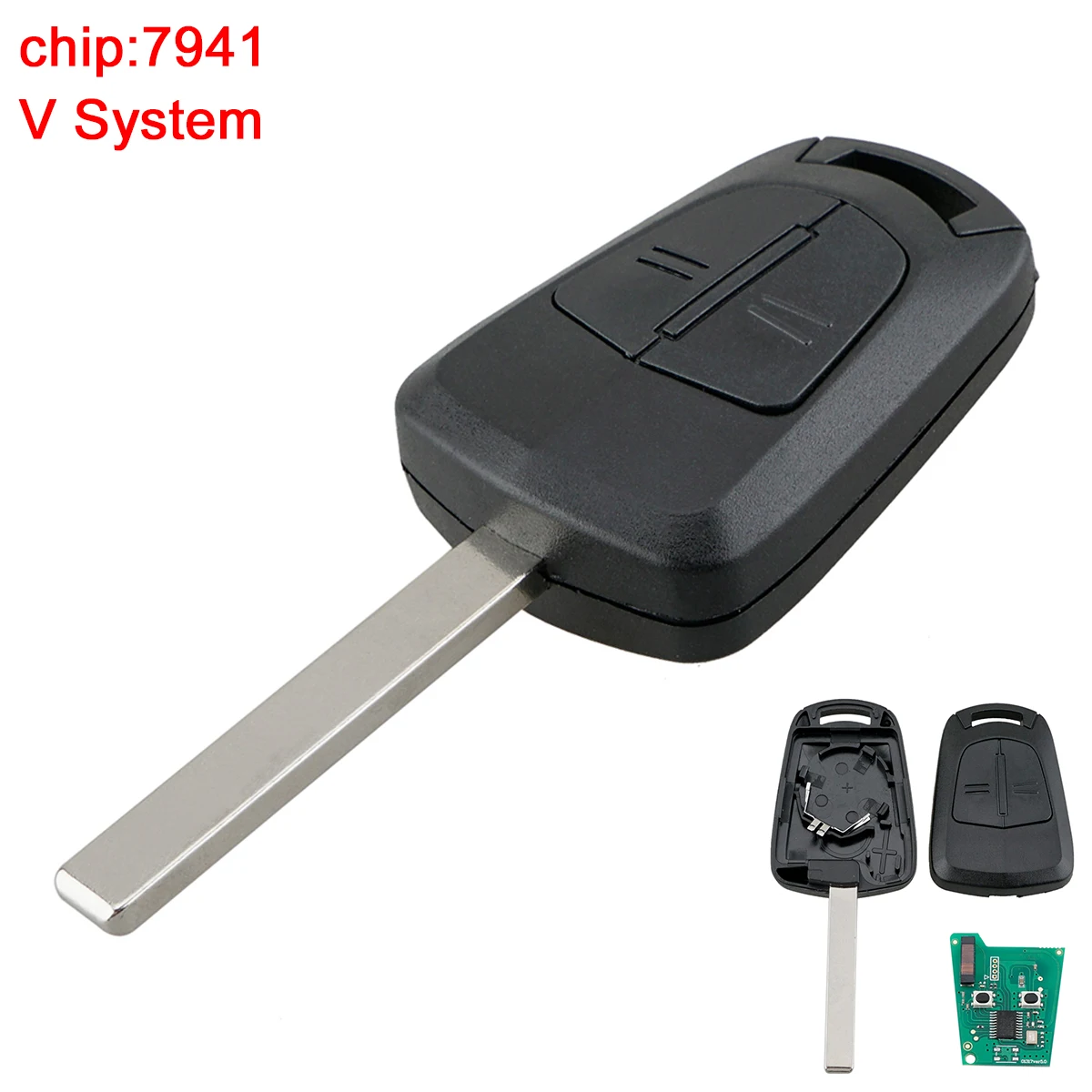 

433MHz Keyless Remote Car Key Fob ID47 PCF7941 Chip Auto Key for Opel Vauxhall Astra H 2004 - 2009 Zafira B 2005 - 2013 V System