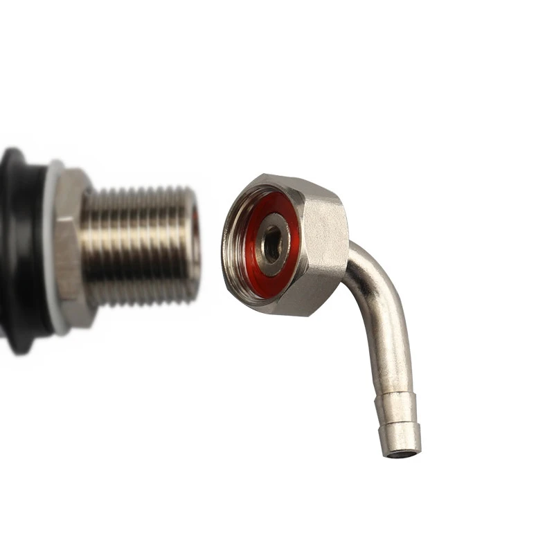 Brewing Faucet Draft Beer Faucet Connectors 90&deg; Tailpiece Elbow Hex Nut Washer Beer Tap Faucet Tail Pipe Conversion Kits 8mm kettle Inlet