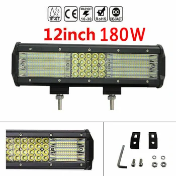 

White Truck Boat Work Light Bar Driving Fog Lamp Mount ATV SUV LED Offroad Spot