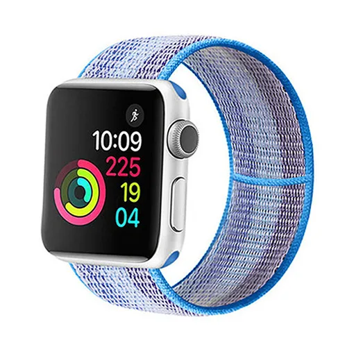 strip lake blue Спортивный нейлоновый ремешок для apple watch 4, apple watch 5, ремешок correa iwatch 44 мм, 40 мм, 38 мм, 42 мм, apple watch series 4, 3, 2, 1 - Цвет ремешка: strip lake blue