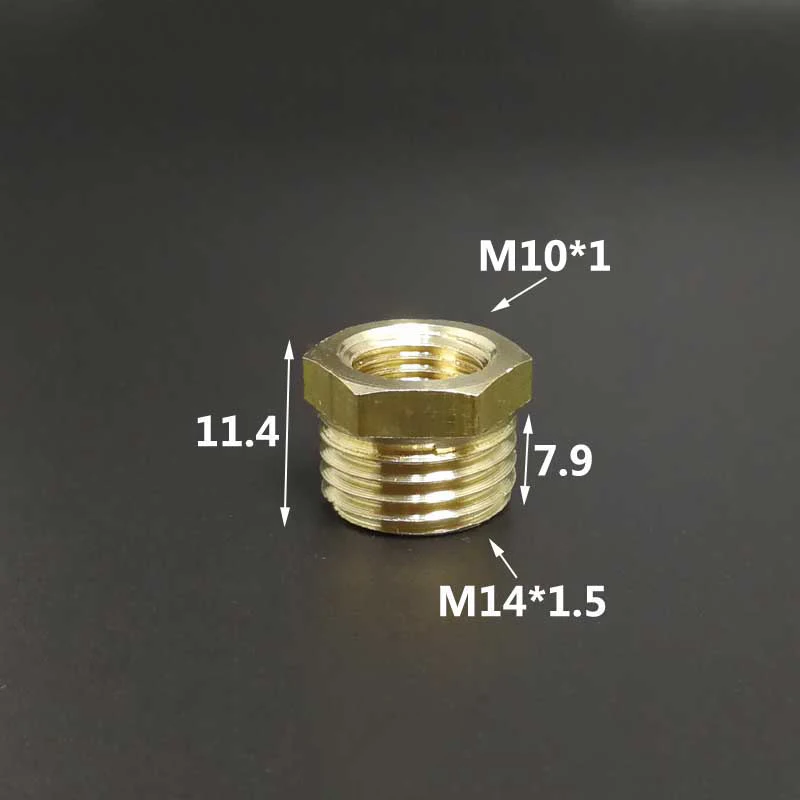 1 шт. медный M/F, M10* 1 M14* 1,5, M20* 1,5 1/" 1/4", 1/" 3/4" Мама-папа с резьбой Латунный переходник муфта латунный фитинг для труб - Цвет: Оранжевый