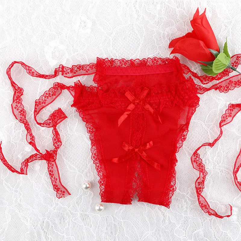 

Panties Plus Size Sexy Women Open Back Crotch Sexy Lace Panties Transparent Hollow Panties Briefs Underwear G String 2019 New