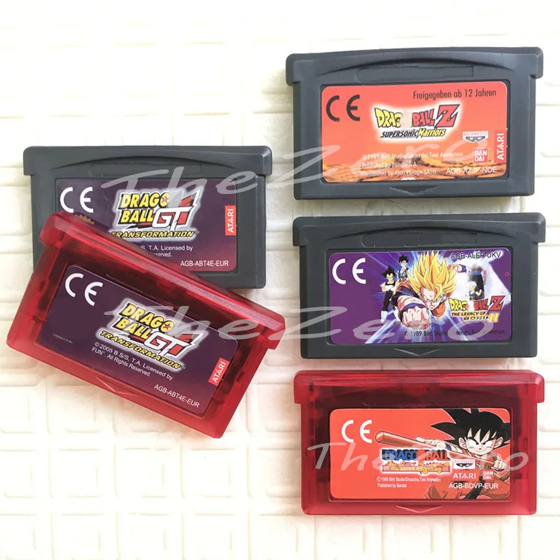 

Dragball Series GT Buu's Fury Advanced Adv Z Supersonic War ZGoku IIVideo Game for 32 Bit Handheld Player Cartridge Console Card
