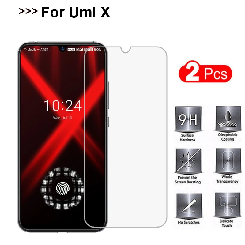 

2PCS Tempered Glass for UMIDIGI S3 PRO Screen Protector 9H Hard 2.5D Explosion Proof Protective Film For Umidigi X Glass Cover