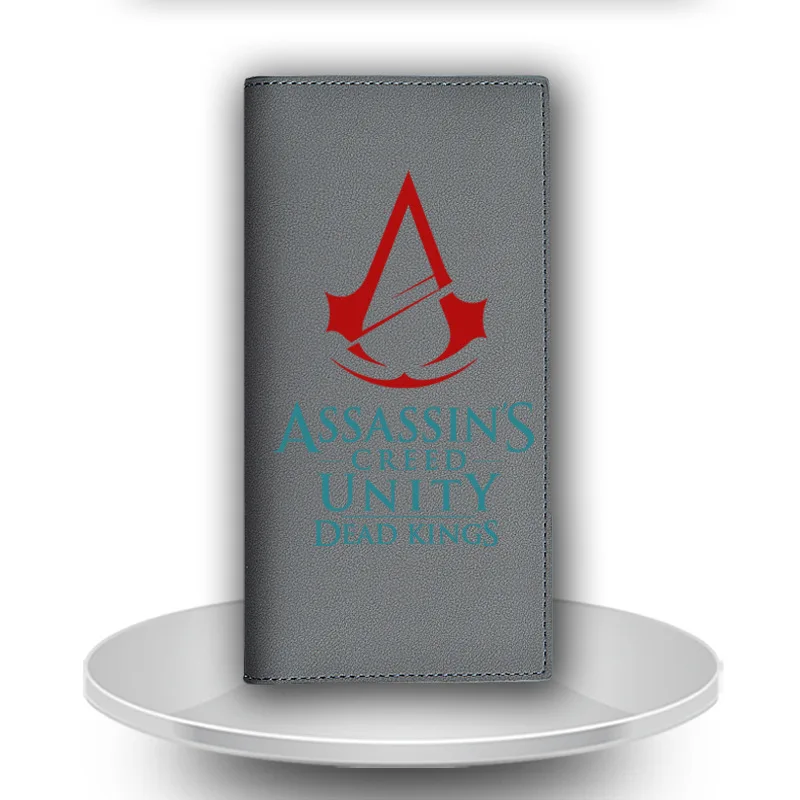 Assassins Creed, модный кошелек, карта, посылка, мужской кошелек, маленький винтажный кошелек, высокое качество, дизайнерский, короткий, длинный, секционный кошелек