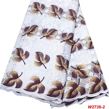 

African Cord Lace High Quality Guipure Lace Fabric 2019 African White Color Cupion Lace Fabric For Nigerian Lace fabrics W2-736