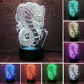 

New Chinese Dragon Traditional Dinosaur LED RGB 7 Colors Change Night Light Child Kids Table Decor Baby Boys Xmas Party Gifts