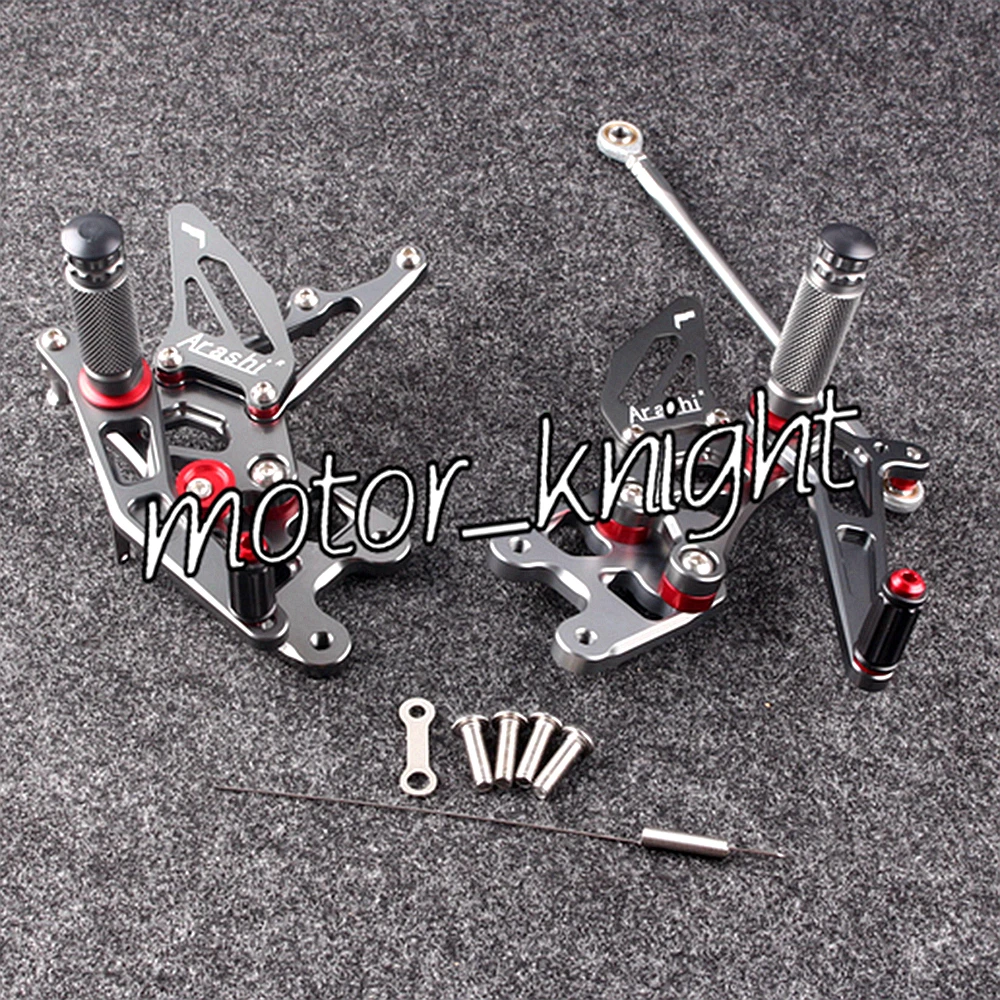 GSXR Rear Sets Motorcycle Foot Pegs Adjustable Set For GSXR1000 2007