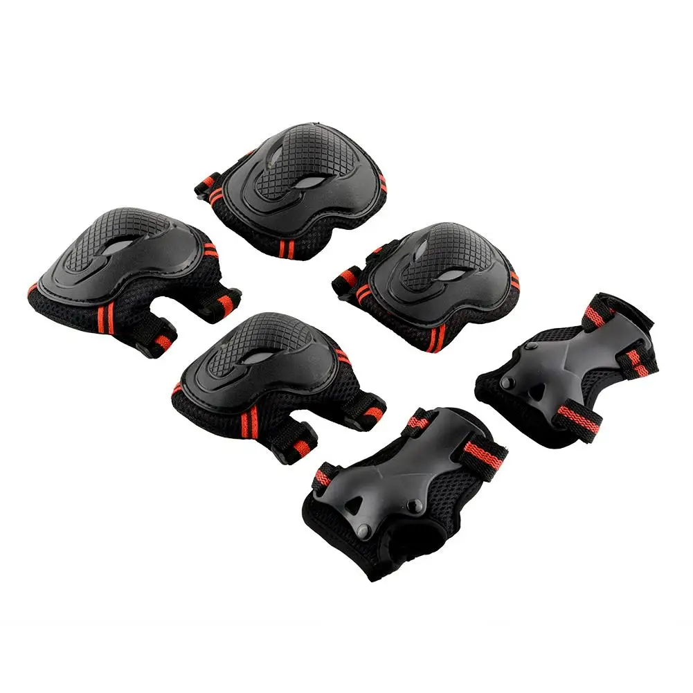 

Protective Pad Gear Skateboard 6x Guard Hot Size L Wrist Elbow Unisex Blue/Red Knee Sports Cycling