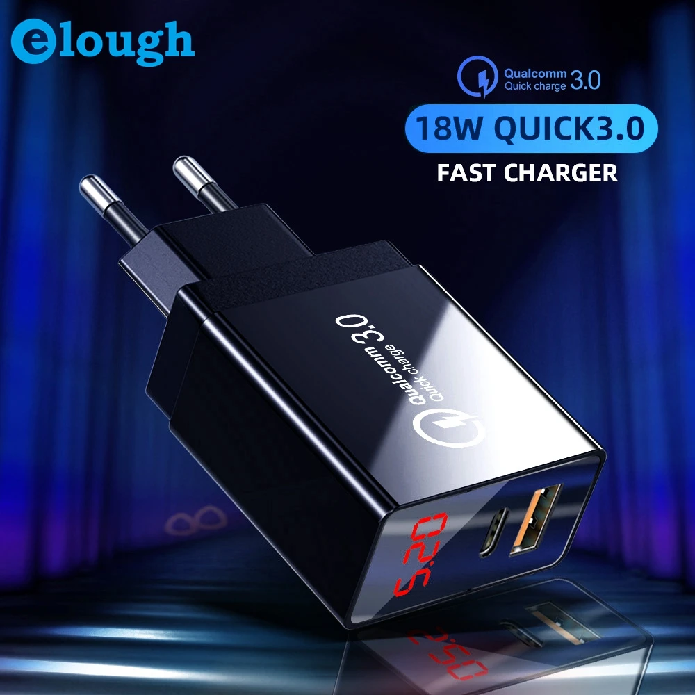 Twitch USB C зарядное устройство 18W QC4.0 PD 3A Подключите мобильный телефон кабель для