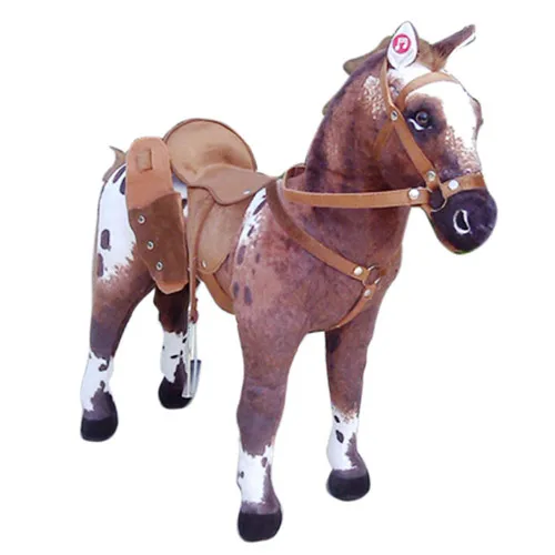 Fancytrader 82cm Giant Simulation Stuffed War Horse 32'' Big Plush Animal Horse Toy Great Kids Gift Photograph Prop 3 Colors (2)