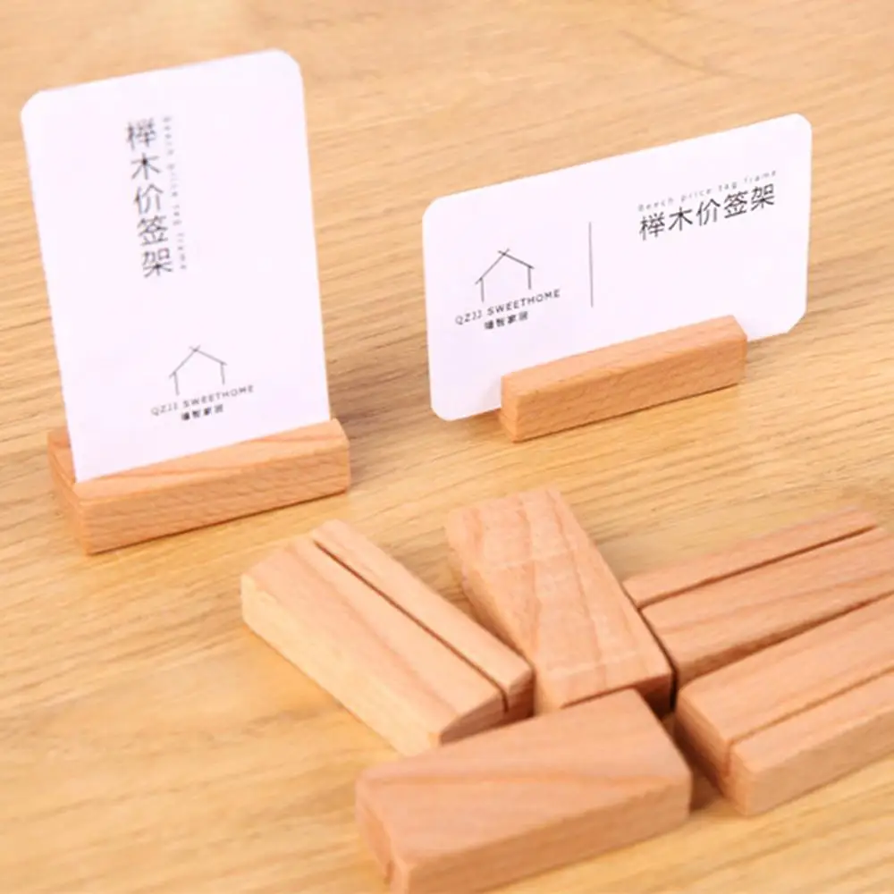 

Wooden Numbers Photo Display Stand Business Card Holder Name Memo Clips Office Desk Organizer Dinner Party Wholesaledropshipping