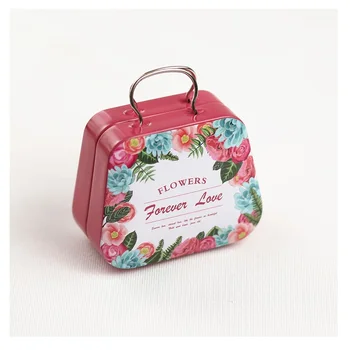 

24 Pcs/lot Tin Candy Box Mimi Metal Suitcase For Coin Small Jewelry Packing Container Cookie Storage Box Festive Party Supplies