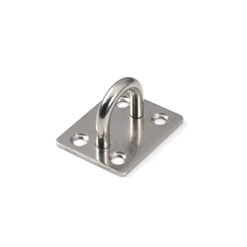 

4 Holes Boat Deck Eye Plate Rope Fixing With Ring Rectangle Hardware Marine Stainless Steel Yacht Accessory Durable New