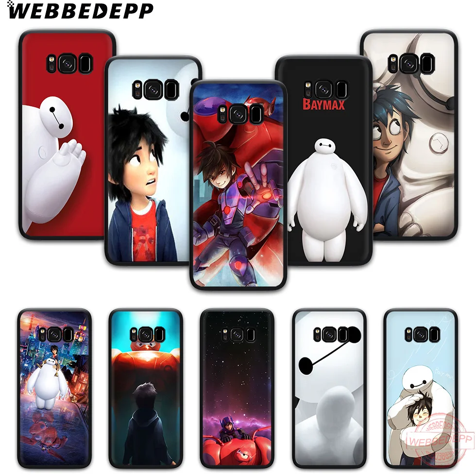 WEBBEDEPP Baymax i love you мягкий чехол для телефона с изображением цветов Samsung S6 S7 край S8 S9 S10