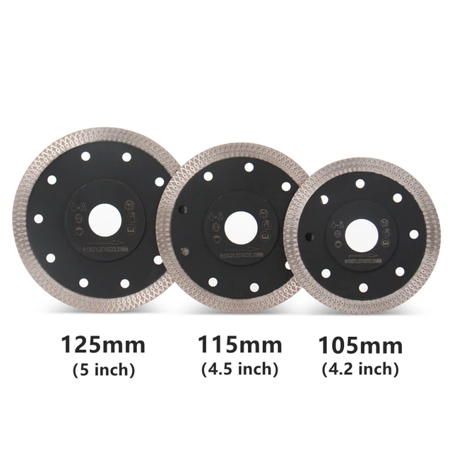 Free Shipping 105/115/125mm Angle Grinder Turbo Diamond Saw Blade Disc For Tile Marble Ceramic Grainite Porcelain Cutting Tools 3PCS