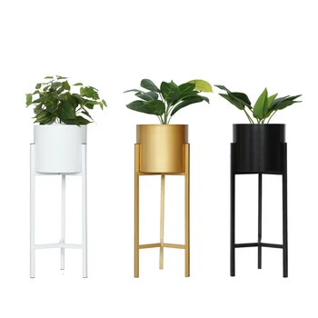 

Flower Airs European Style Golden Balcony A Living Room Indoor Household Landing Type Green Luo Metal Flowerpot Planting Frame