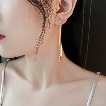 

2020 New Three Gold Stud Tassel drop of Pendant Earrings Drop Earring For Women Girls Gift Earings Modern Fashion Female Jewelry