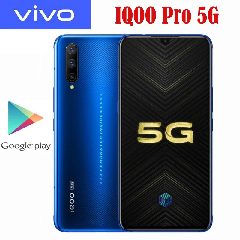 Оригинальный официальный сотовый телефон Vivo IQOO Pro Snapdragon 855Plus 6 41 дюйма 8 Гб 128 ГБ Super