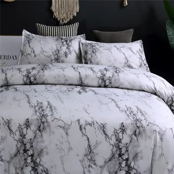 

(No Sheet No Filling)Marble Pattern Bedding Set Duvet Cover Set 2/3pcs Bed Set Twin Double Queen Quilt Cover Nordic Bed Linen