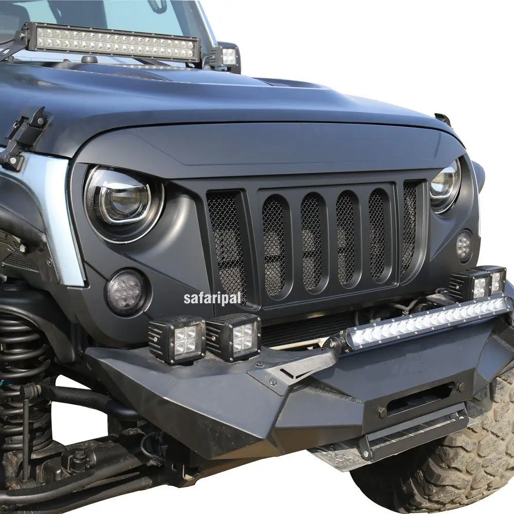 

Черный ABS передний гриль lantsun J215 для Jeep for wrangler JK 2007-2017