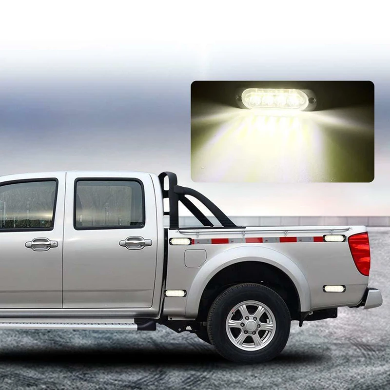 Белый 12 V/24 V светодиодный автомобиль грузовик фары для мотоцикла со стробоскопической вспышкой для Предупреждение лампа прицепа