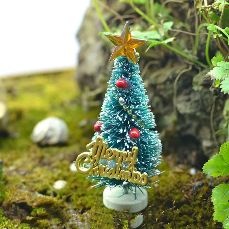

Mini Artificial Christmas Tree Small Pine Trees Party Ornaments Figurines Miniatures DIY Home Decorations Crafts Gift 3*6.5cm