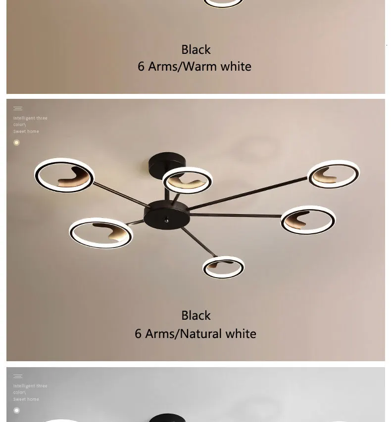 Omicron Nordic белый черный Led люстры гостиная люстры для спальни творческий дом освещение креативные светильники