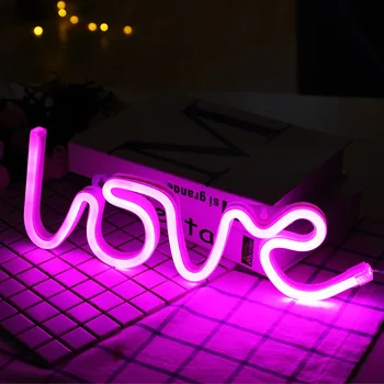 

Custom Creative LOVE Wedding Decoration Pastry Display Home Decor Flex Led Neon Sign Light For House Rooms Bedroom Car