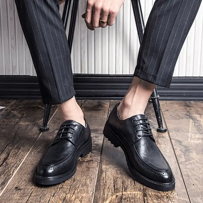 mens casual dress shoes black