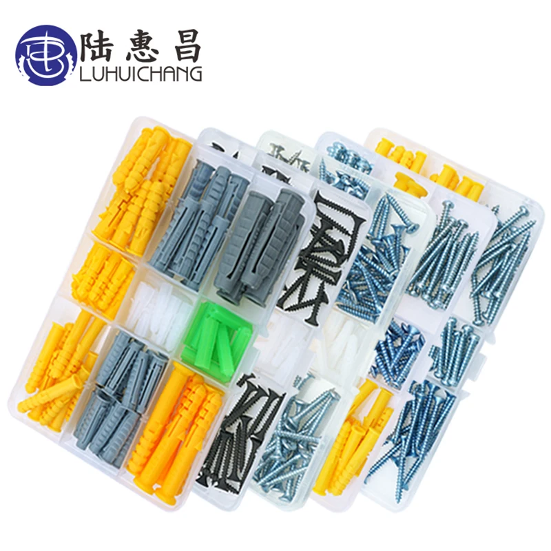 

luhuichang Plastic Expansion Tube Pipe Wall Anchors Plugs Expansion With Phillips Head Screw Kit
