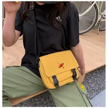 Oeak женские холщовые сумки на плечо дамские сумки, Курьерская сумка вышивка Hasp креативные Мультяшные сумки на плечо вселенские сумки