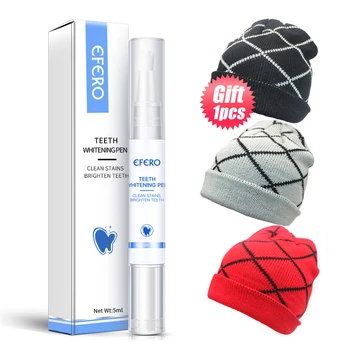

Teeth Whitening Pen Oral Hygiene Stains Removing Tooth Cleaning Teeth Gel Whitener Tool Dental Care Toothpaste Pen with Hat Gift