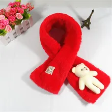 Новинка года; сезон осень-зима; Детский плюшевый теплый шарф с медведем; Зимний Детский плюшевый шарф; высокое качество; модная женская одежда;