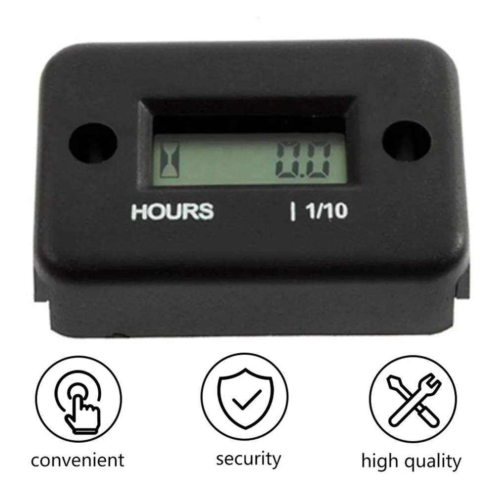 Waterproof Inductive Digital Hour Meter for Bike Motorcycle ATV Snowmobile Marine Boat Ski Dirt Gas Engine 12V Hot Drop Shipping