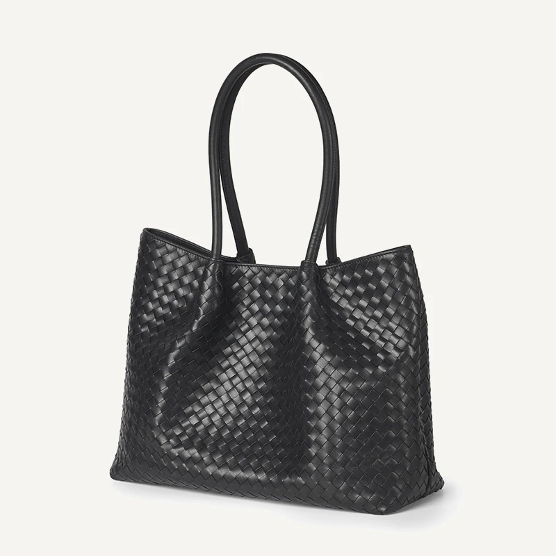 Women's Shoulder Bag Luxury Brand Handbag 100% Sheepskin Leather Woven Bag Large Capacity High Quality 2021 New Original Quality