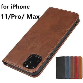 

Leather case for iPhone 11 Pro Max 6.1" 5.8" 6.5" Flip case card holder Holster Magnetic attraction Cover Case Wallet Case