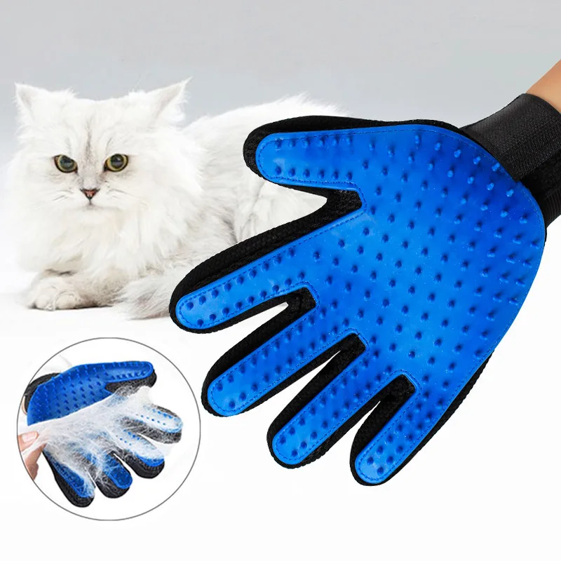 Кота Уход за лошадьми перчатка-Расческа для кошек Deshedding расческа товары животных