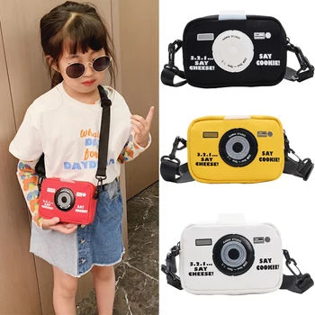 

Fashion Kids Messenger Bags Camera Print Bag Wild Coin Purse Girls Accessories Bag New